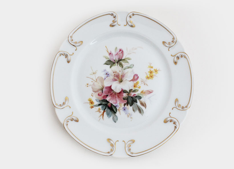Véronique Etève-Habègre - Peinture sur Porcelaine - Assiettes Bouquets 