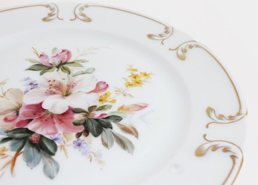 Véronique Etève-Habègre - Peinture sur Porcelaine - Assiettes Bouquets 