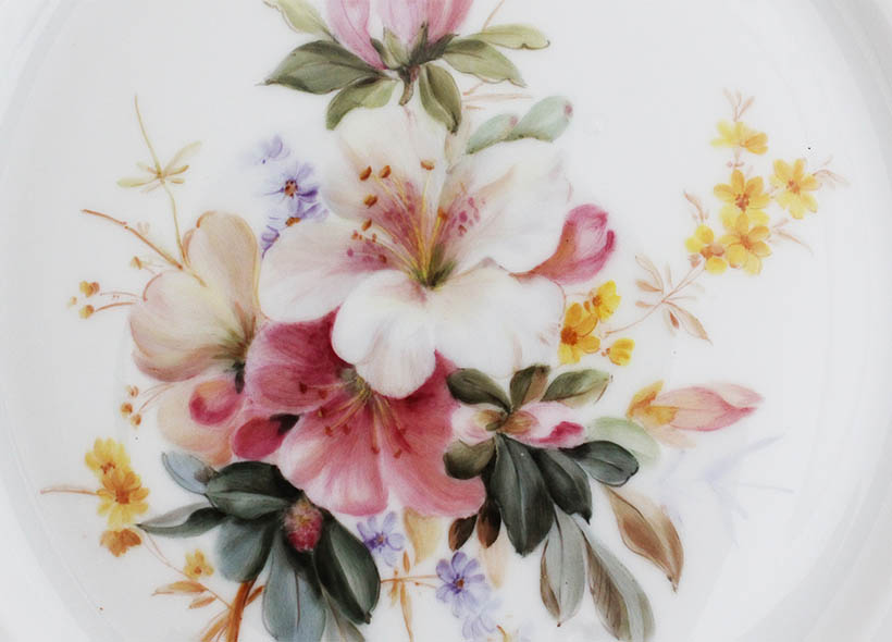 Véronique Etève-Habègre - Peinture sur Porcelaine - Assiettes Bouquets 