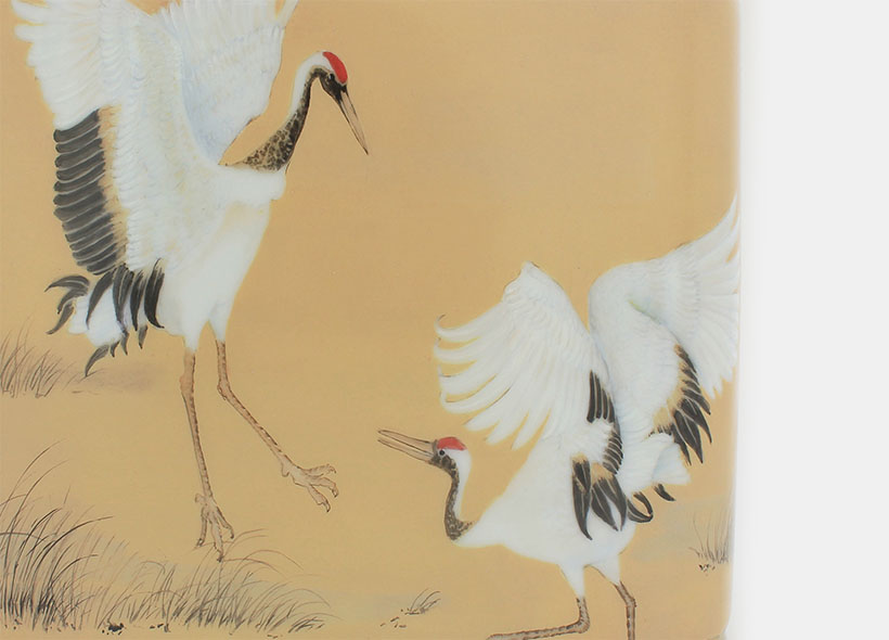 Véronique Etève-Habègre - Peinture sur Porcelaine - Cache Pot Oiseaux  