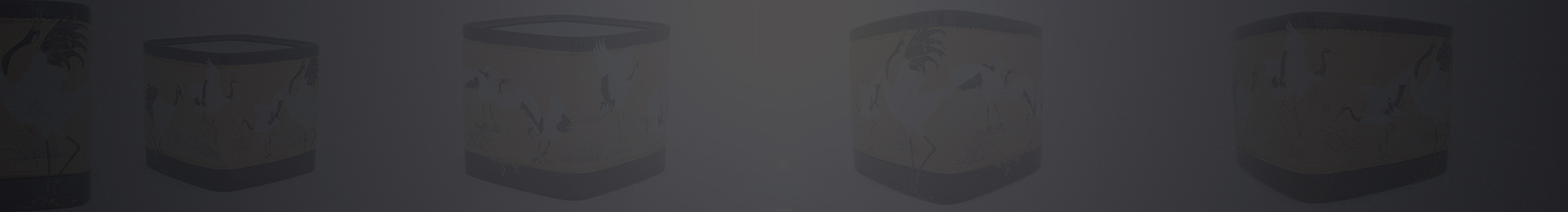 Véronique Etève-Habègre - Peinture sur Cache Pot en Porcelaine (Cache Pot Oiseaux )