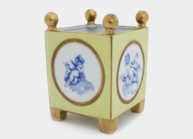 Peinture sur Caisse à Fleurs en porcelaine - Véronique Habègre-Etève 