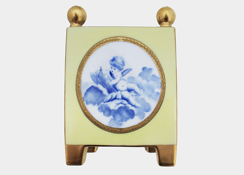 Véronique Etève-Habègre - Peinture sur Porcelaine - Caisse aux angelots  