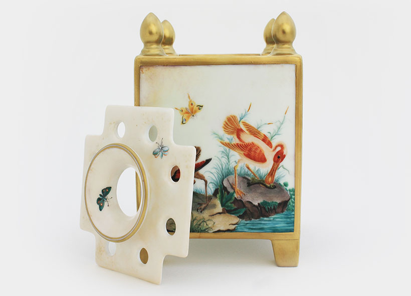 Peinture sur Caisse à Fleurs en porcelaine - Véronique Habègre-Etève 