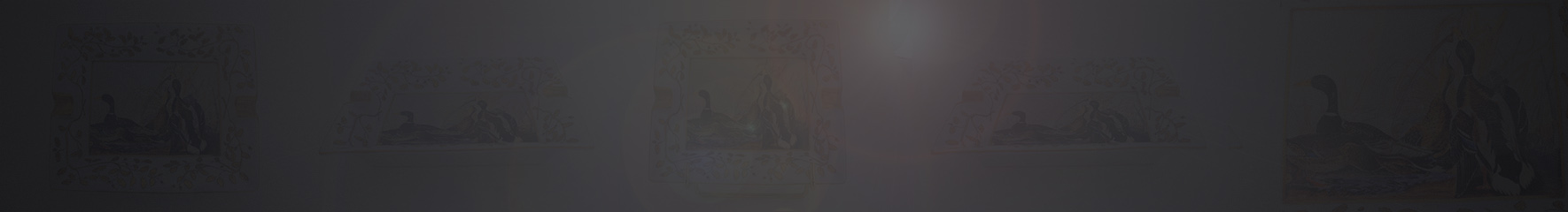 Véronique Etève-Habègre - Peinture sur Cendriers en Porcelaine (Cendrier Canards Audubon)