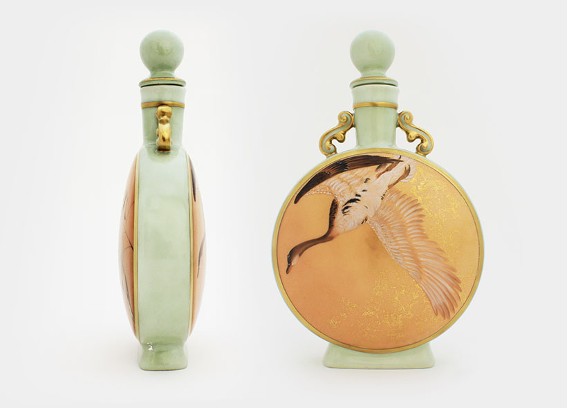 Véronique Etève-Habègre - Peinture sur Porcelaine - Gourde Chinoise 