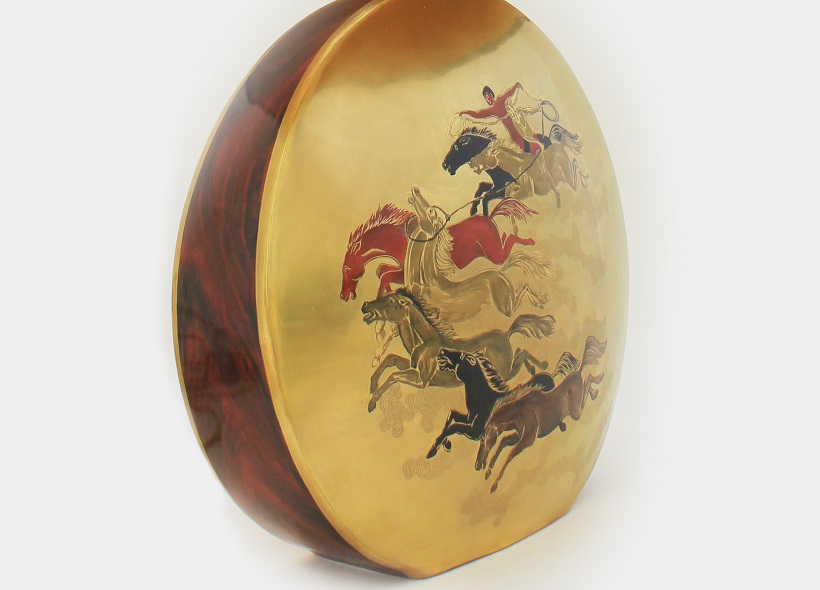 Véronique Etève-Habègre - Peinture sur Porcelaine - Lampe Chevaux  