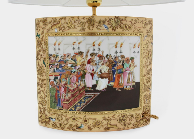 peinture sur lampe - Véronique Habègre