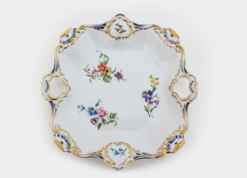 Véronique Etève-Habègre - Peinture sur Porcelaine - Plateau Fleurs  