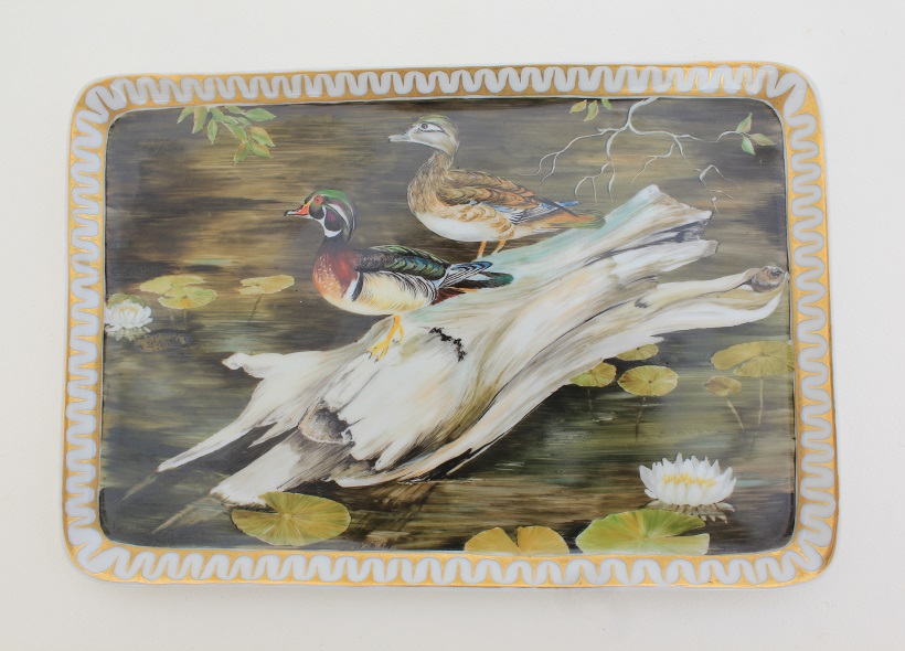 Peinture sur plat en porcelaine - Véronique Habègre-Etève 