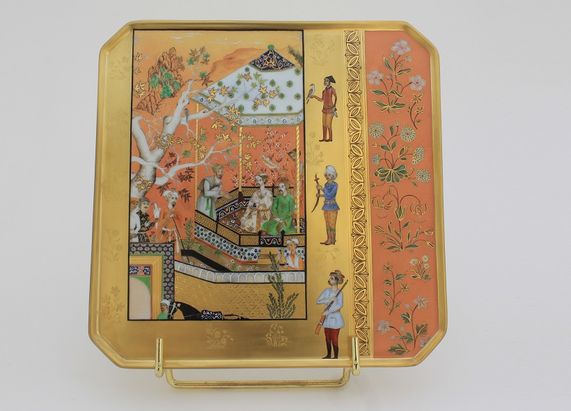 Peinture sur plat en porcelaine - Véronique Habègre-Etève 