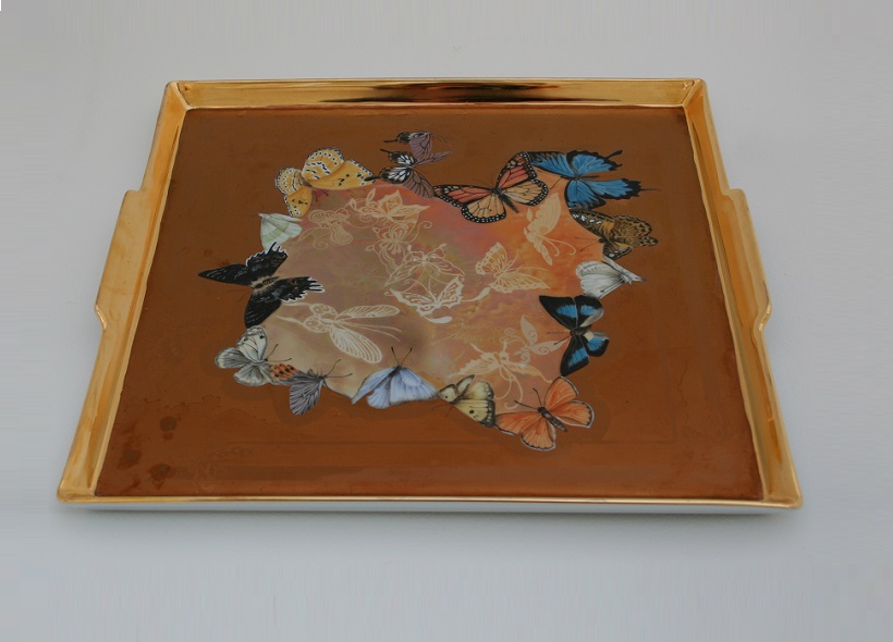 Peinture sur plat en porcelaine - Véronique Habègre-Etève 