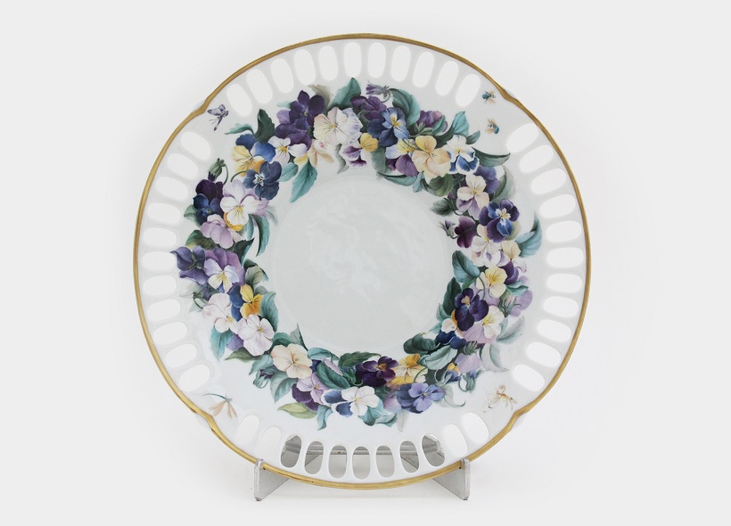 Peinture sur plat en porcelaine - Véronique Habègre-Etève 