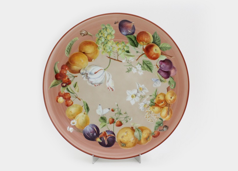 Peinture sur plat en porcelaine - Véronique Habègre-Etève 