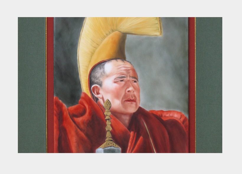 Véronique Etève-Habègre - Meilleur Ouvrier de France - Tableau Moine à la Crète  