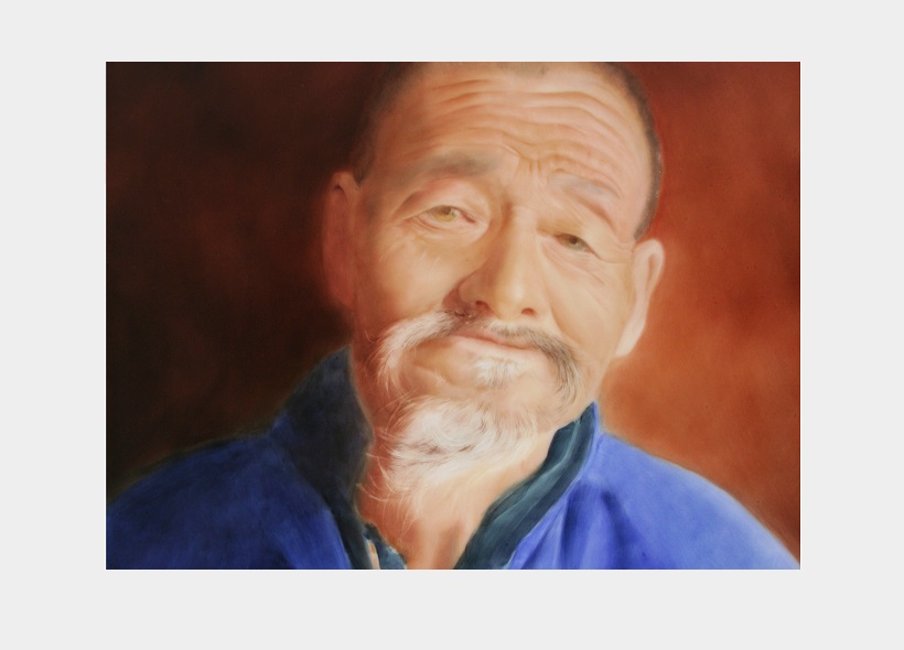 Véronique Etève-Habègre - Meilleur Ouvrier de France - Tableau Vieux Sage  