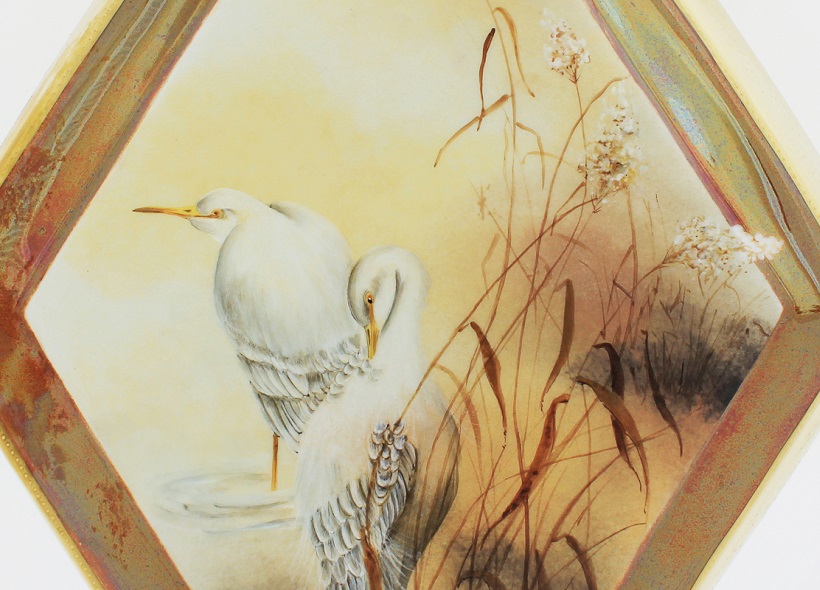 Peinture sur plat en porcelaine - Véronique Habègre-Etève 