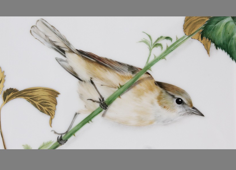 Véronique Etève-Habègre - Peinture sur Porcelaine - Vase Oiseaux  