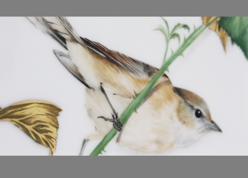 Véronique Etève-Habègre - Peinture sur Porcelaine - Vase Oiseaux  