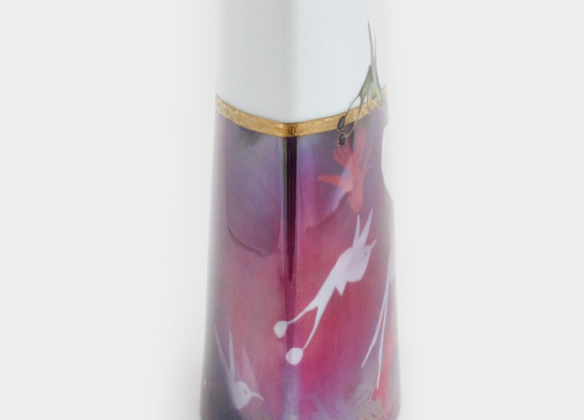 Véronique Etève-Habègre - Peinture sur Porcelaine - Vase Orchidée  