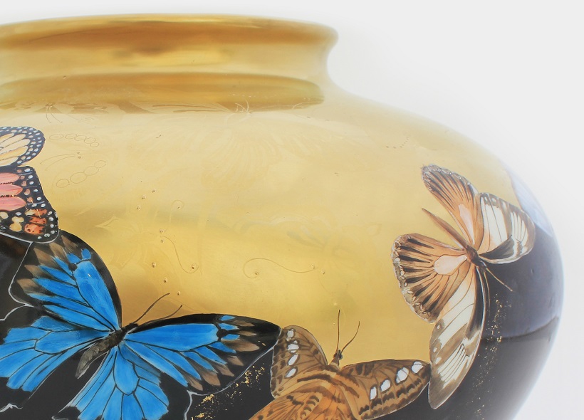 Peinture sur plat en porcelaine - Véronique Habègre-Etève 