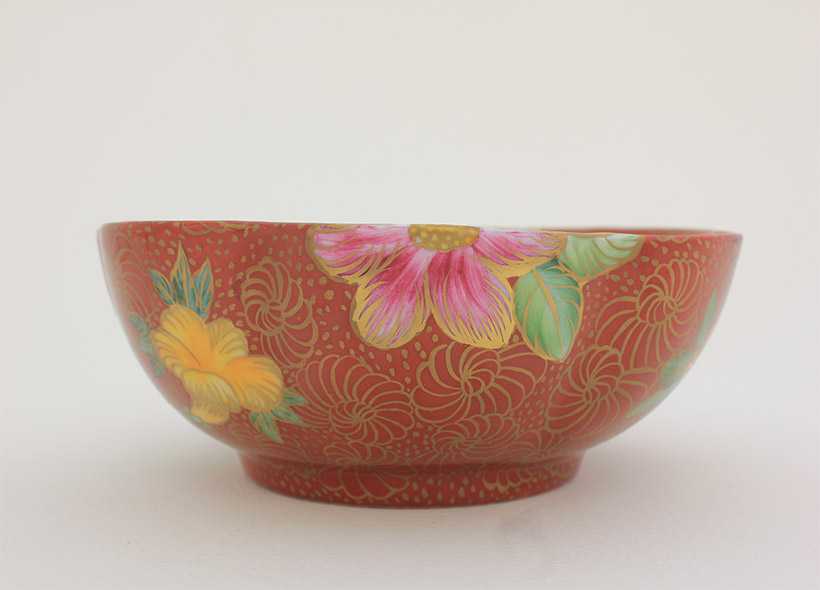 peinture sur vide poche en porcelaine véronique habègre