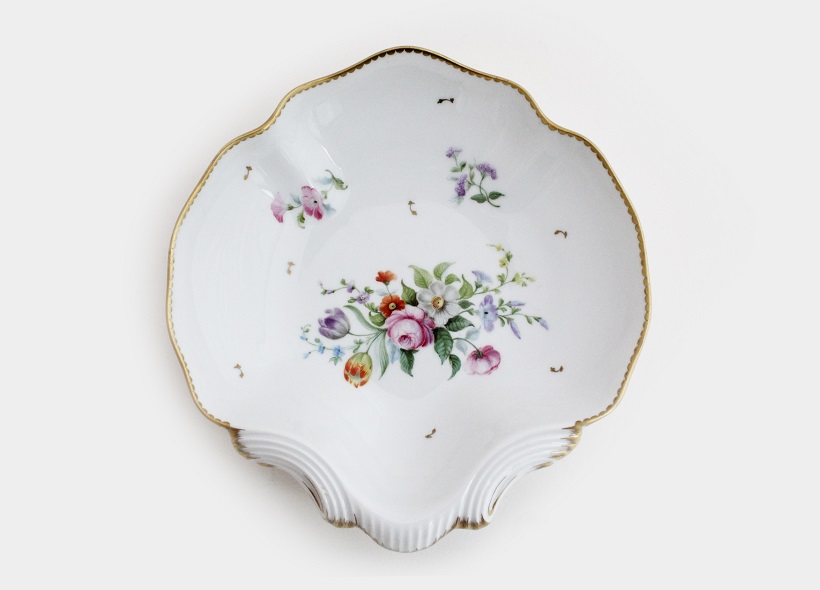 Peinture sur Vide-Poches en porcelaine - Véronique Habègre-Etève 