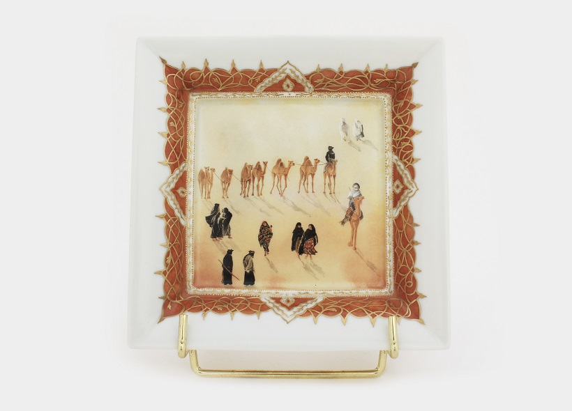 Peinture sur Vide-Poches en porcelaine - Véronique Habègre-Etève 