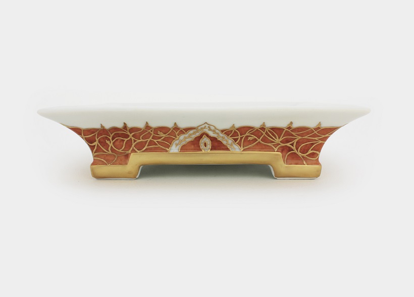 Véronique Etève-Habègre - Peinture sur Porcelaine - Vide-Poches Chameaux  