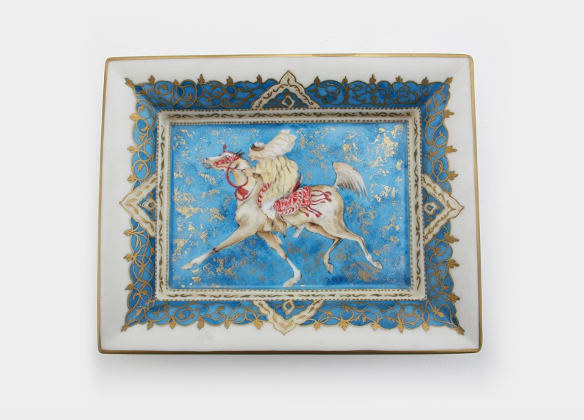 Peinture sur Vide-Poches en porcelaine - Véronique Habègre-Etève 