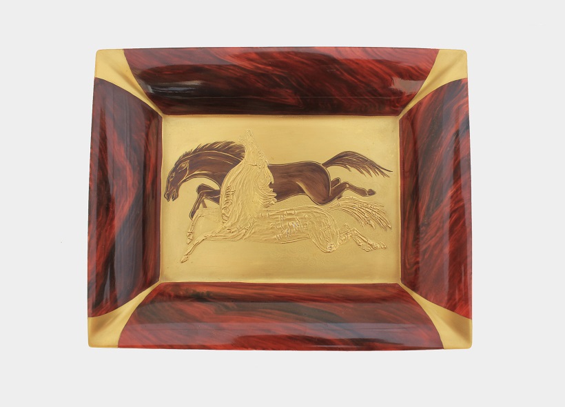 Peinture sur Vide-Poches en porcelaine - Véronique Habègre-Etève 