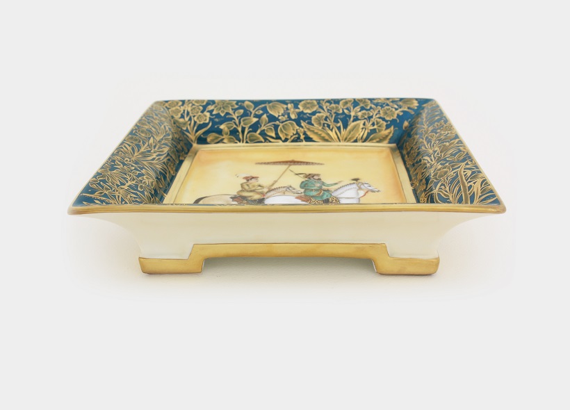 Véronique Etève-Habègre - Peinture sur Porcelaine - Vide-Poches Chevaux miniatures Monghol  