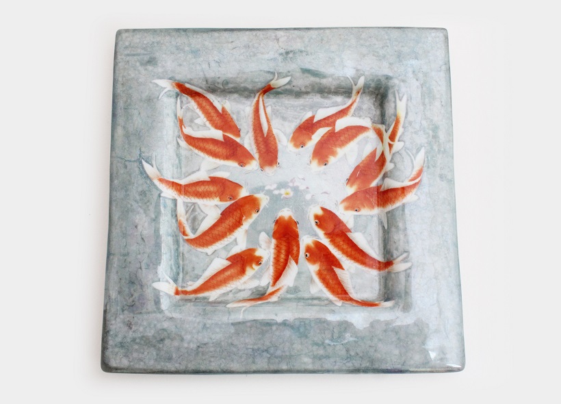 Peinture sur Vide-Poches en Porcelaine